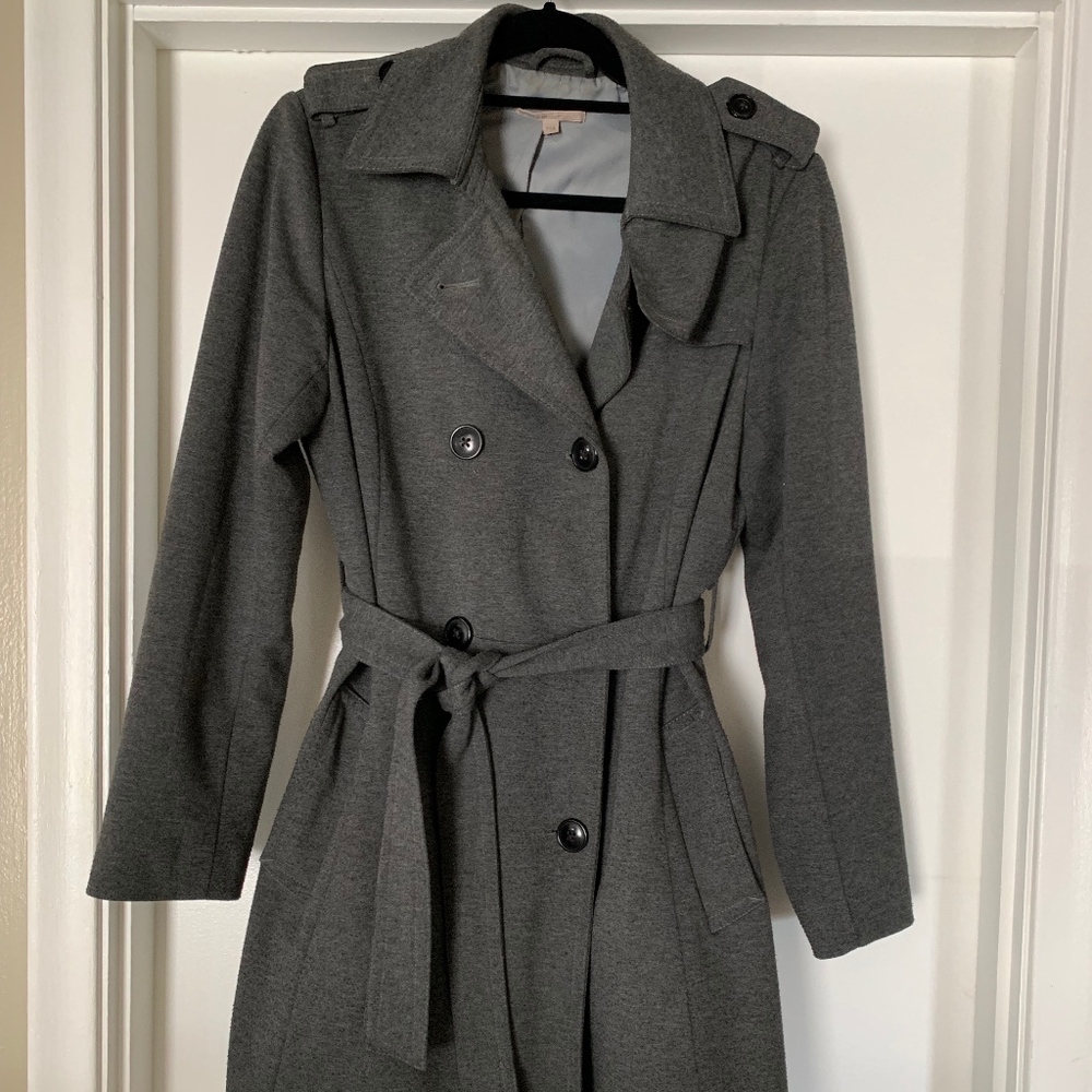 GAP Gray Soft Trench Coat